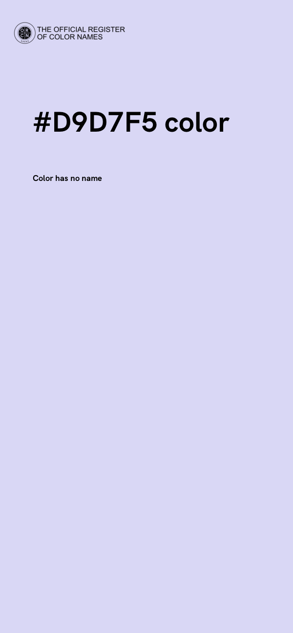 #D9D7F5 color image