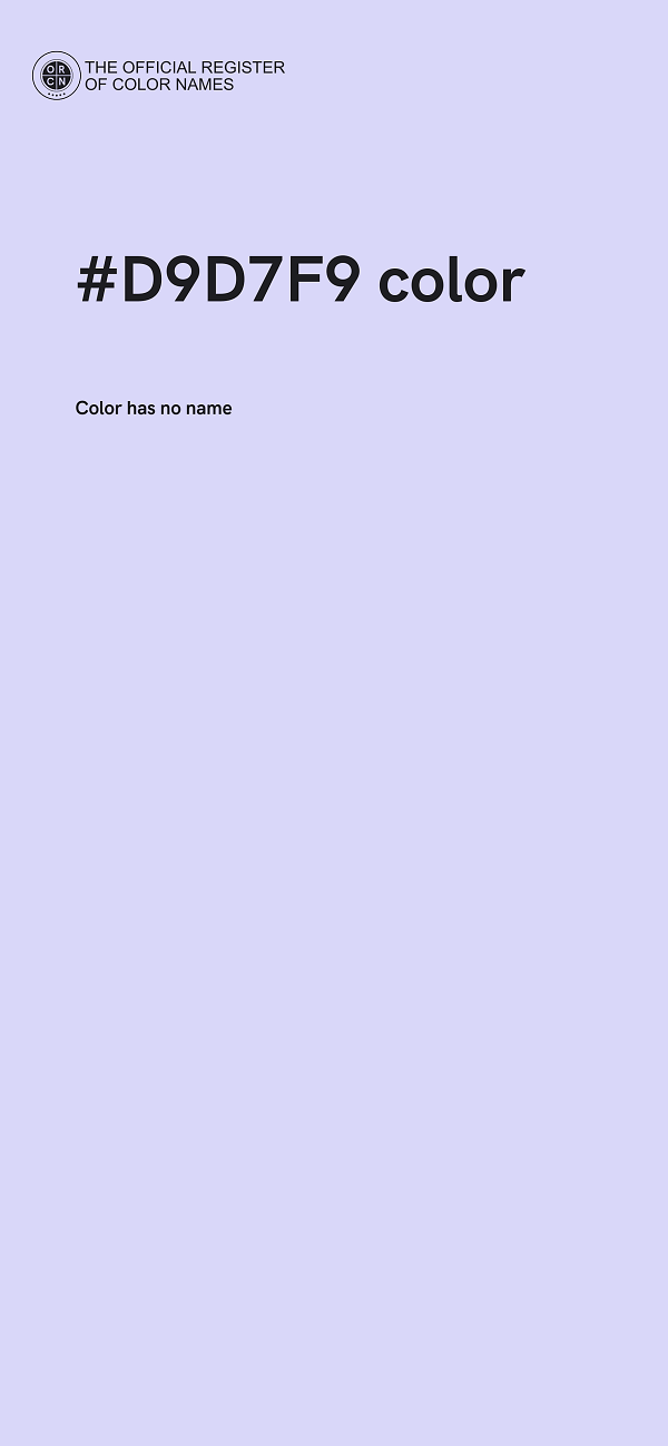 #D9D7F9 color image