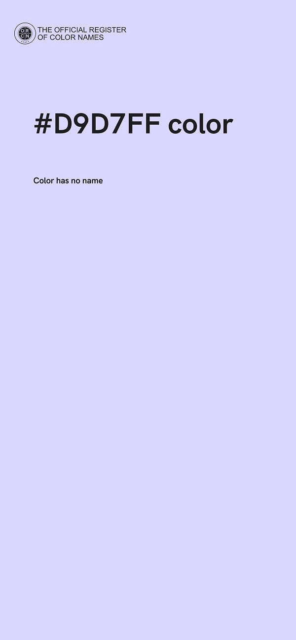 #D9D7FF color image
