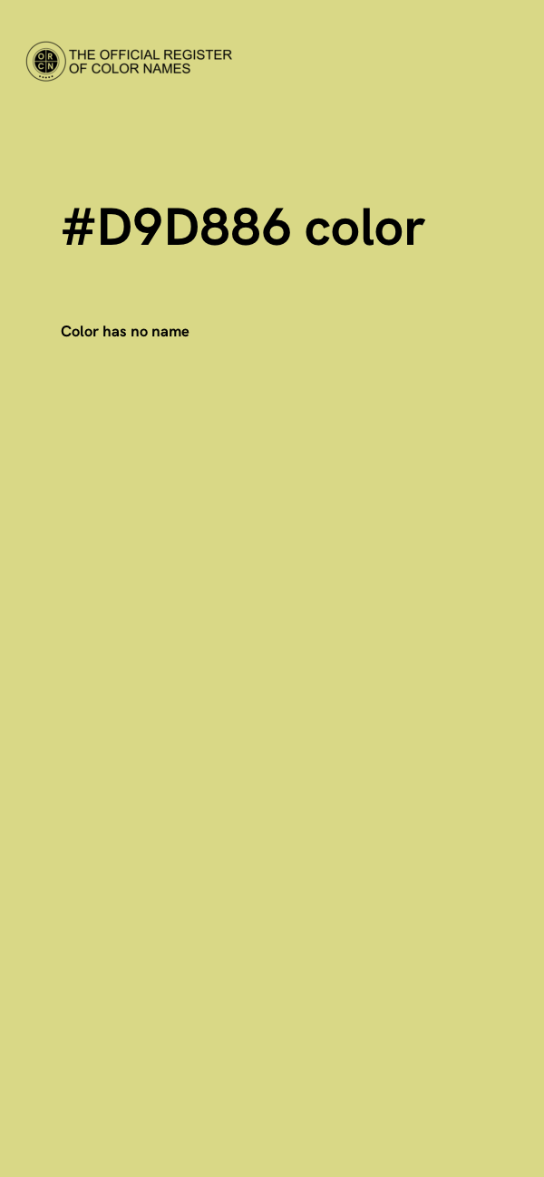#D9D886 color image