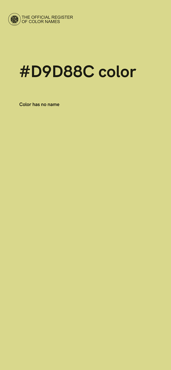 #D9D88C color image