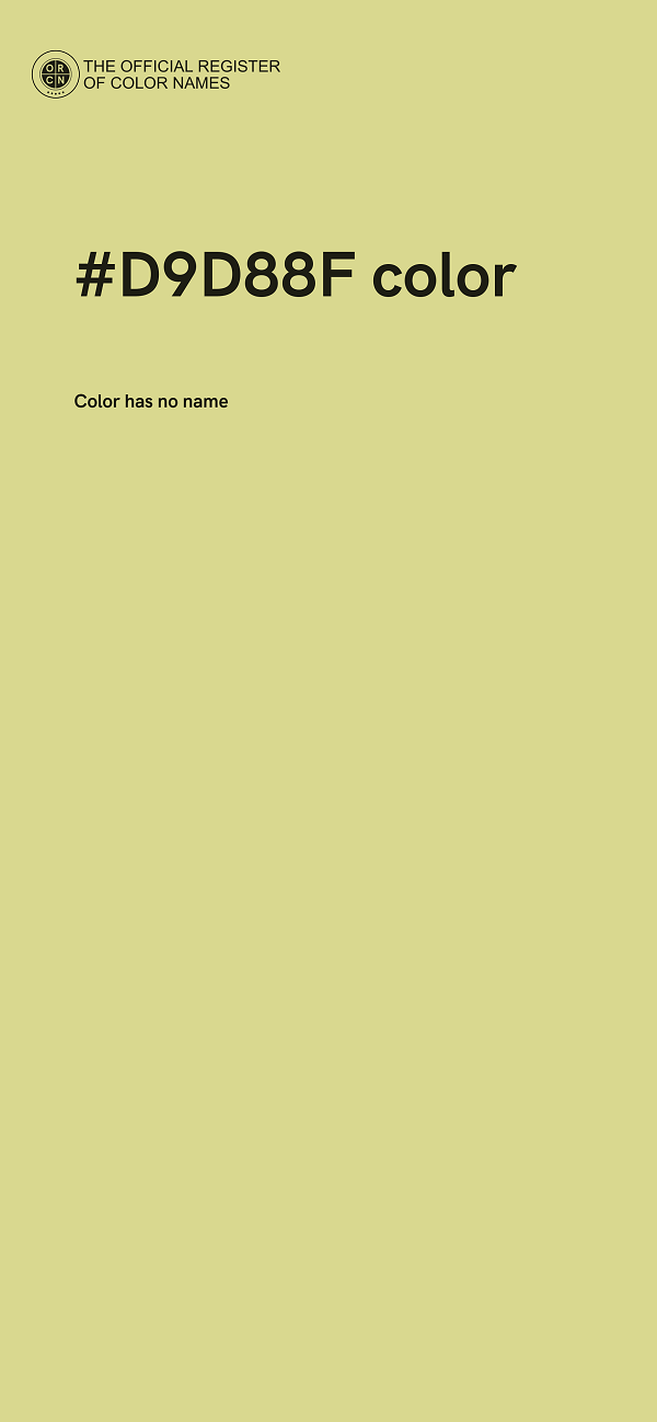 #D9D88F color image