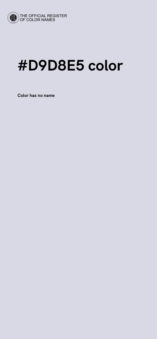 #D9D8E5 color image