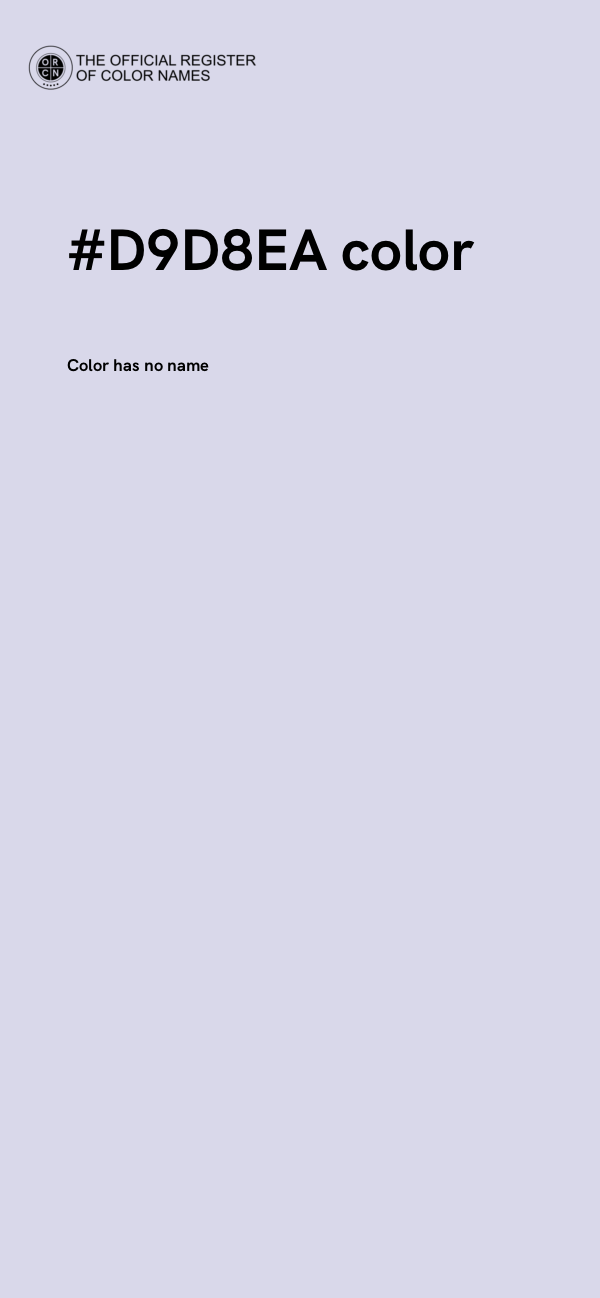 #D9D8EA color image