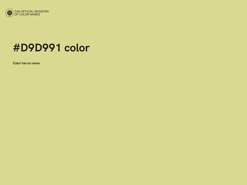 #D9D991 color image