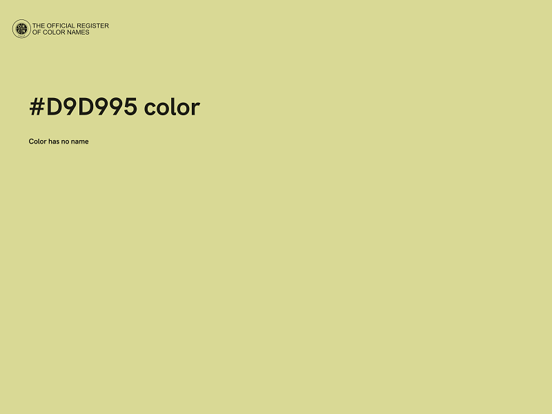 #D9D995 color image