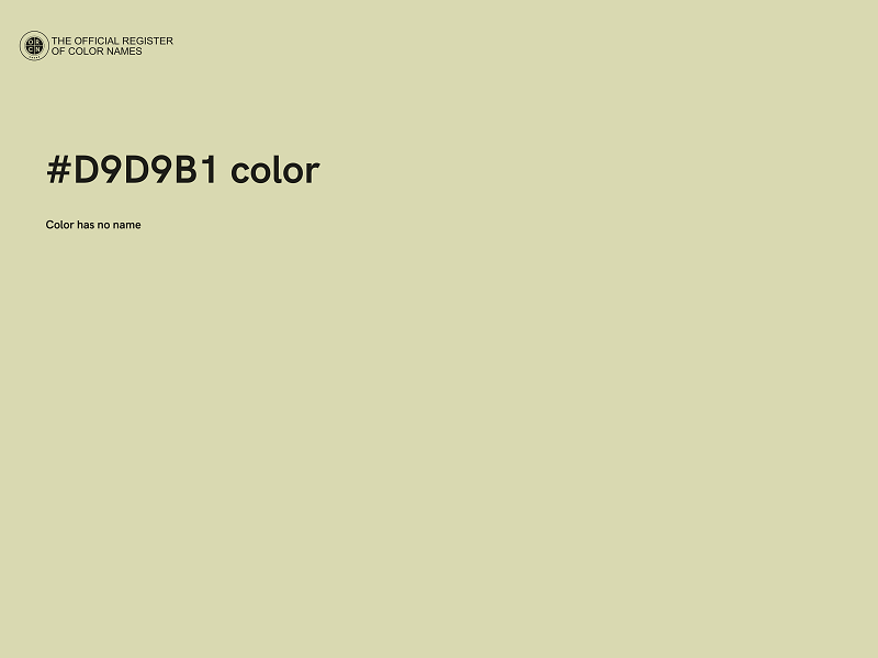 #D9D9B1 color image