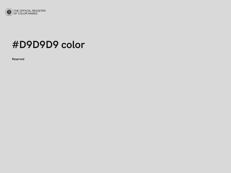 #D9D9D9 color image