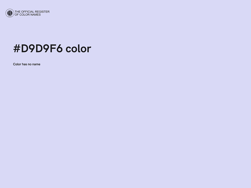 #D9D9F6 color image