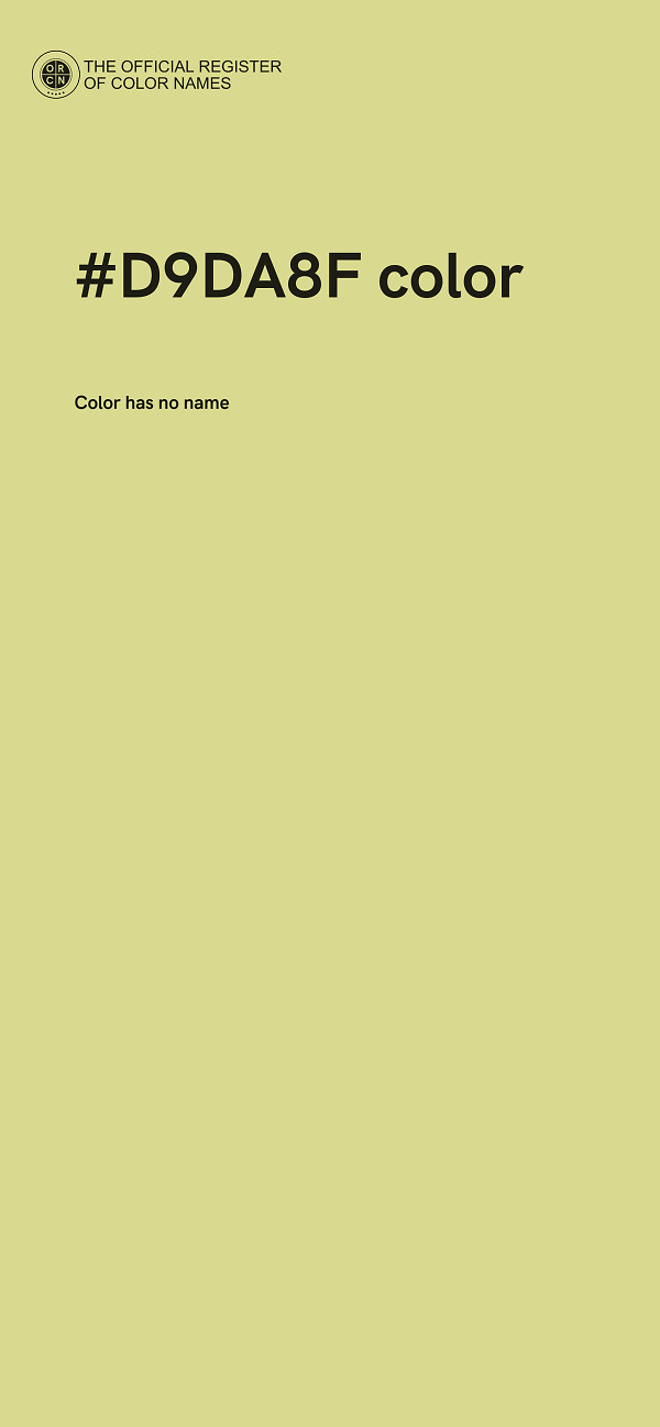 #D9DA8F color image