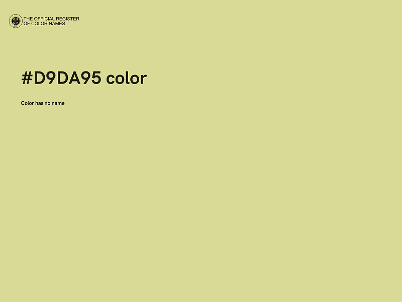 #D9DA95 color image