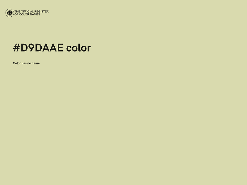 #D9DAAE color image