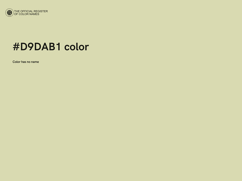 #D9DAB1 color image