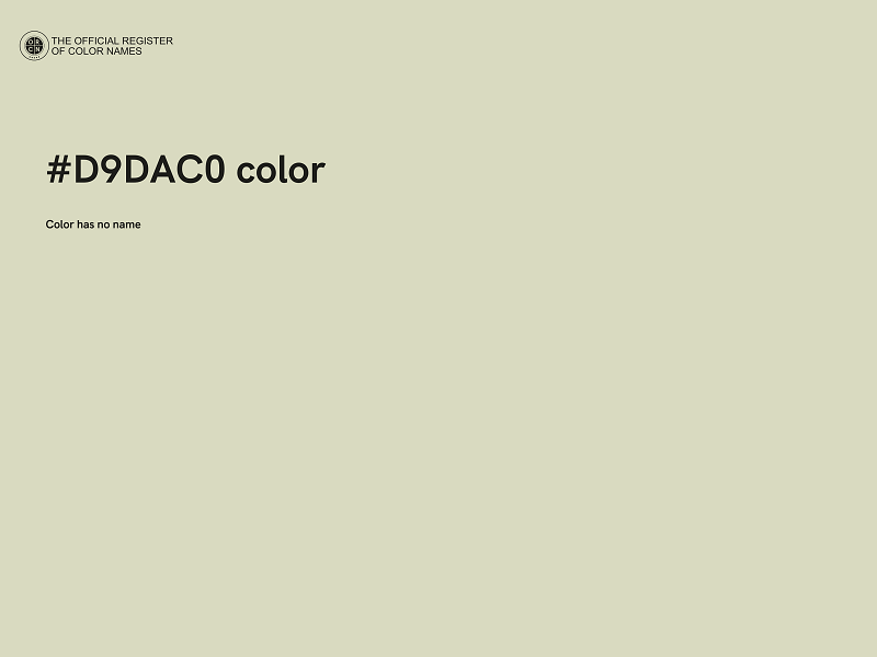 #D9DAC0 color image