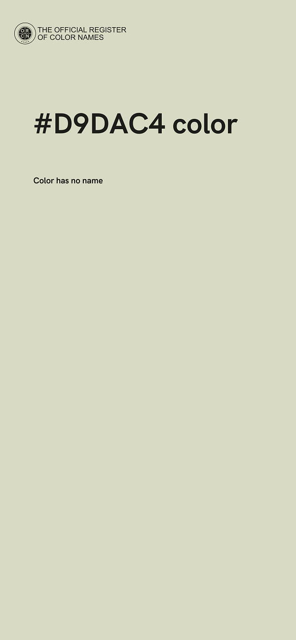 #D9DAC4 color image
