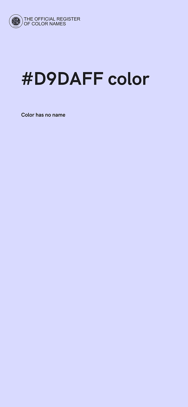 #D9DAFF color image