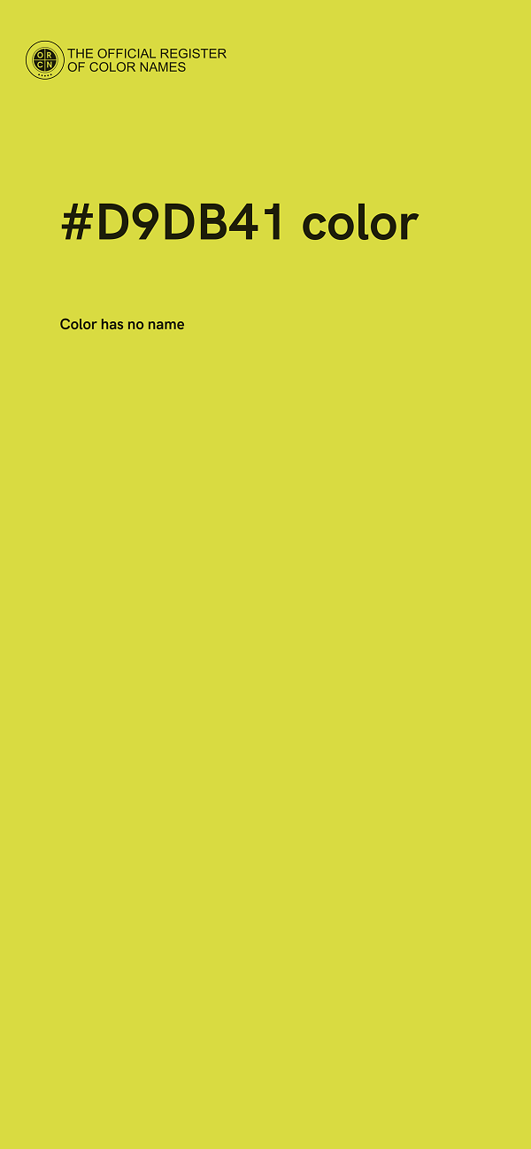 #D9DB41 color image