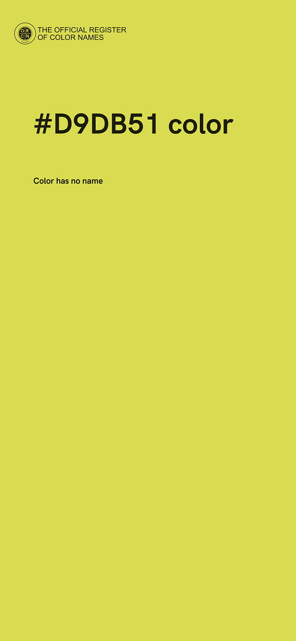 #D9DB51 color image