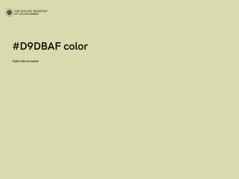 #D9DBAF color image