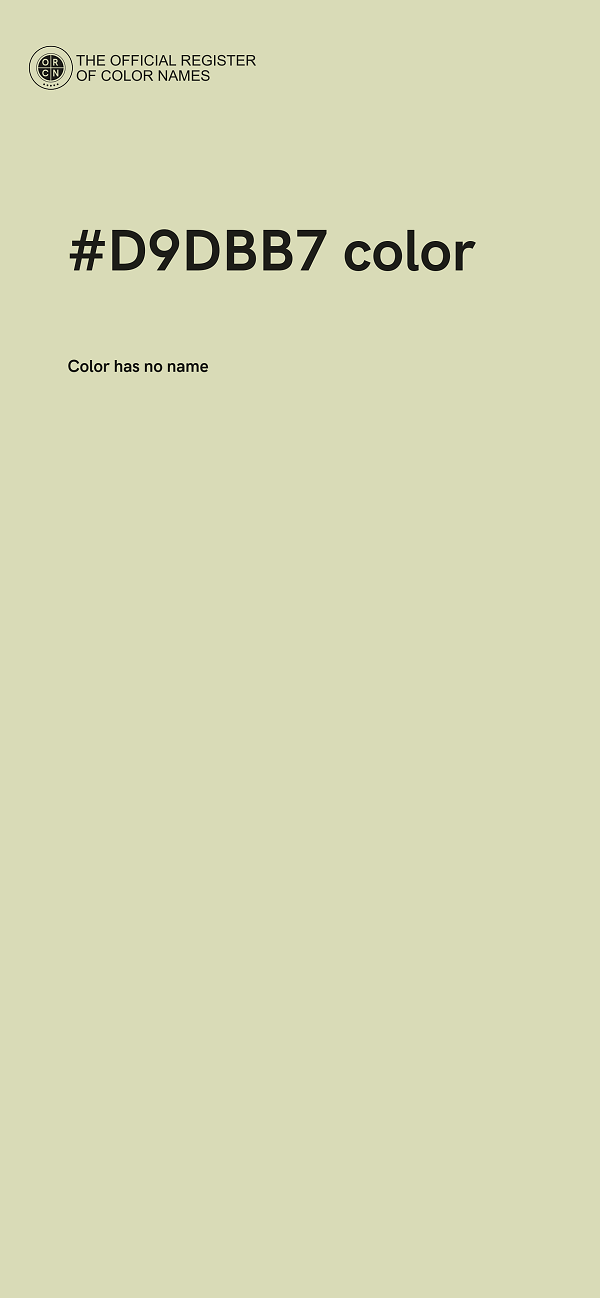 #D9DBB7 color image