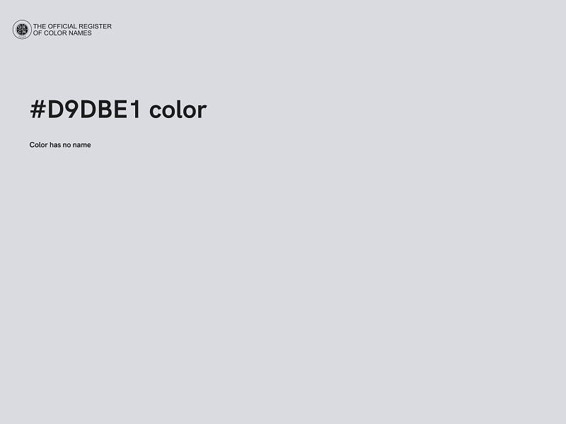 #D9DBE1 color image