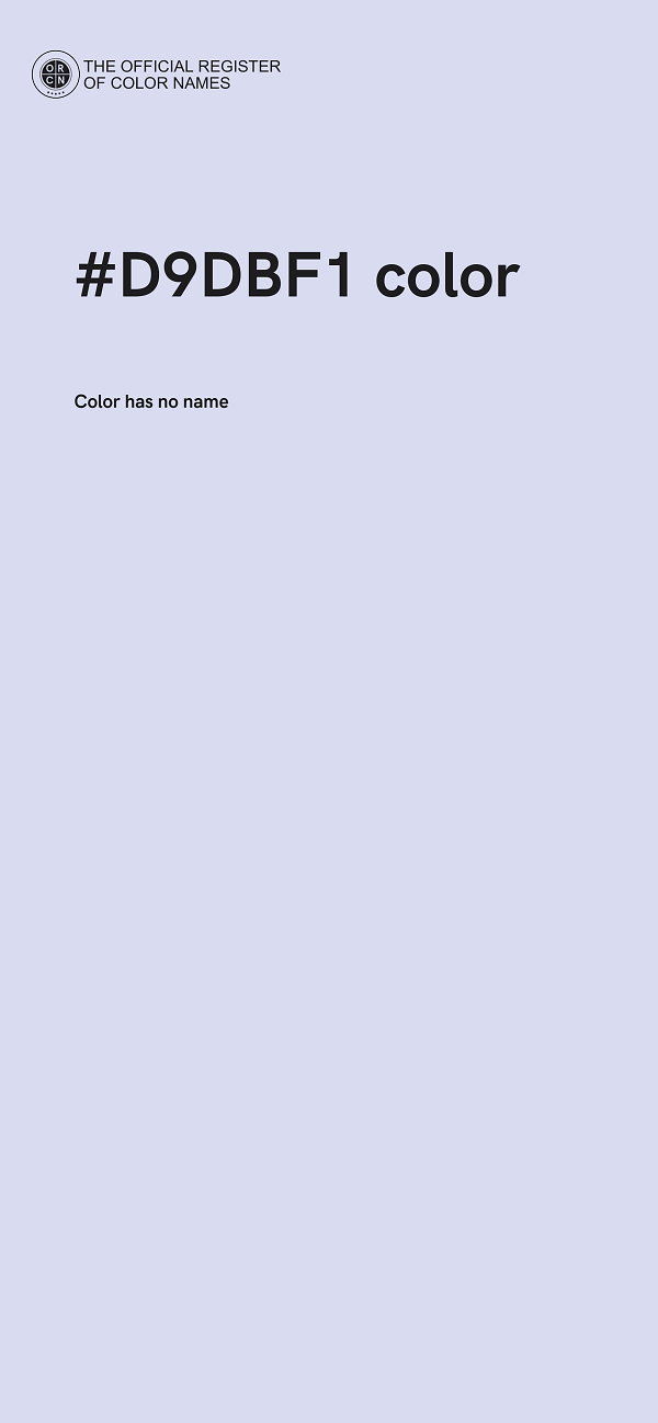 #D9DBF1 color image