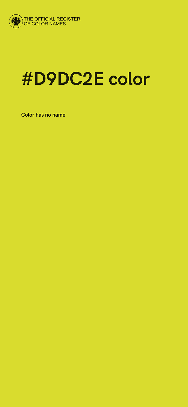 #D9DC2E color image