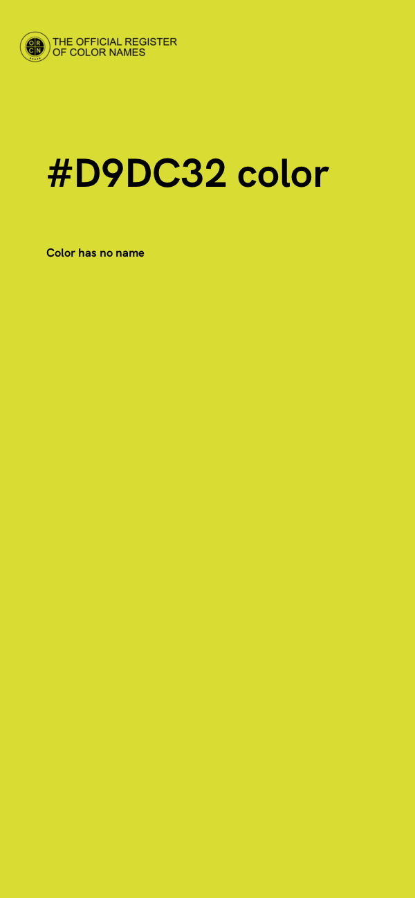 #D9DC32 color image