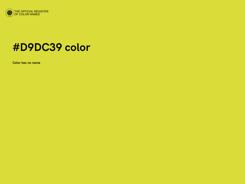 #D9DC39 color image