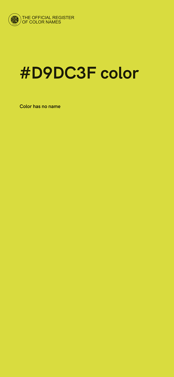 #D9DC3F color image