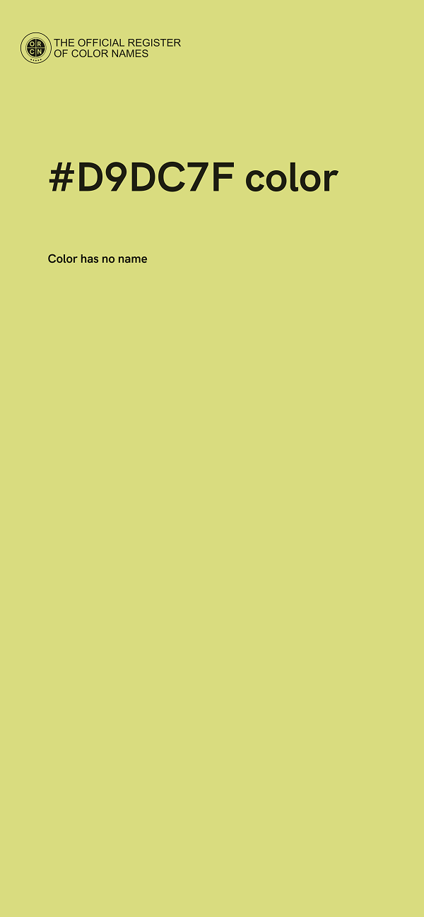 #D9DC7F color image