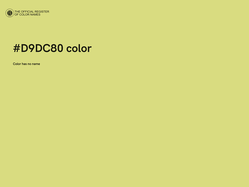 #D9DC80 color image