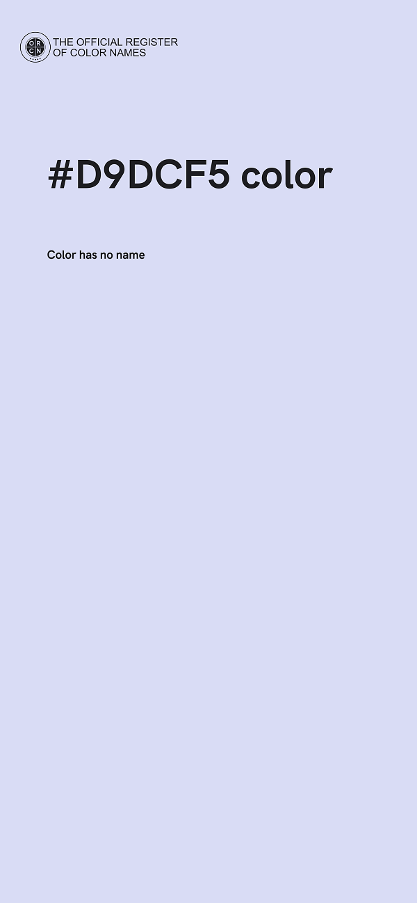 #D9DCF5 color image