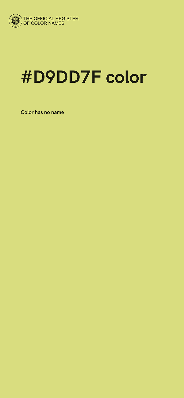#D9DD7F color image