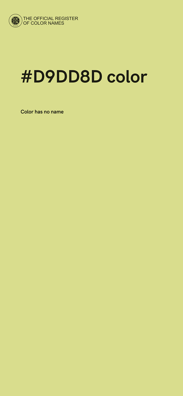 #D9DD8D color image