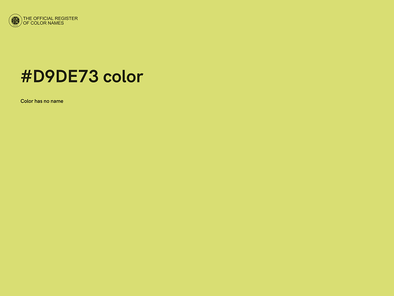 #D9DE73 color image