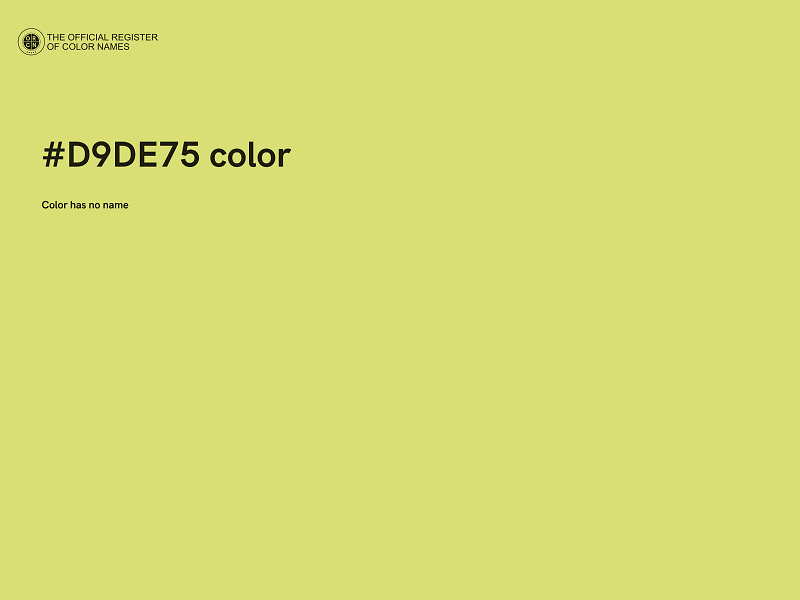 #D9DE75 color image