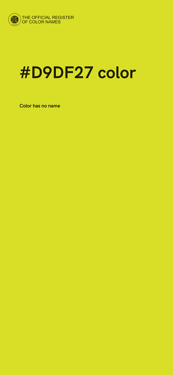 #D9DF27 color image