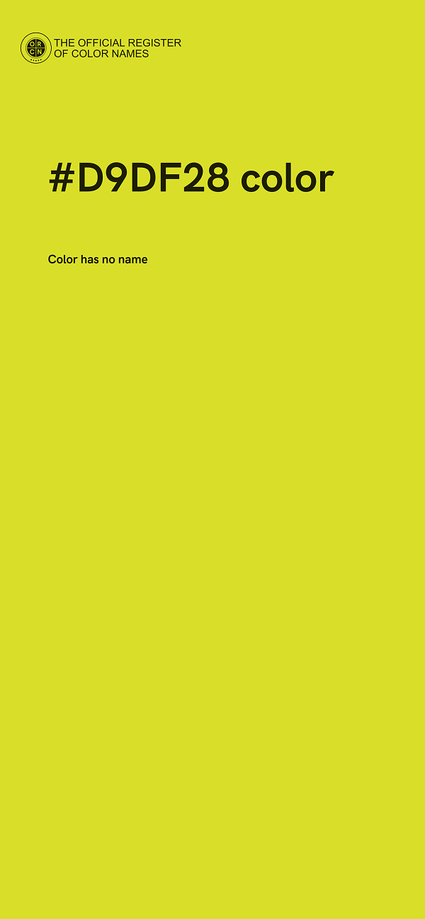 #D9DF28 color image