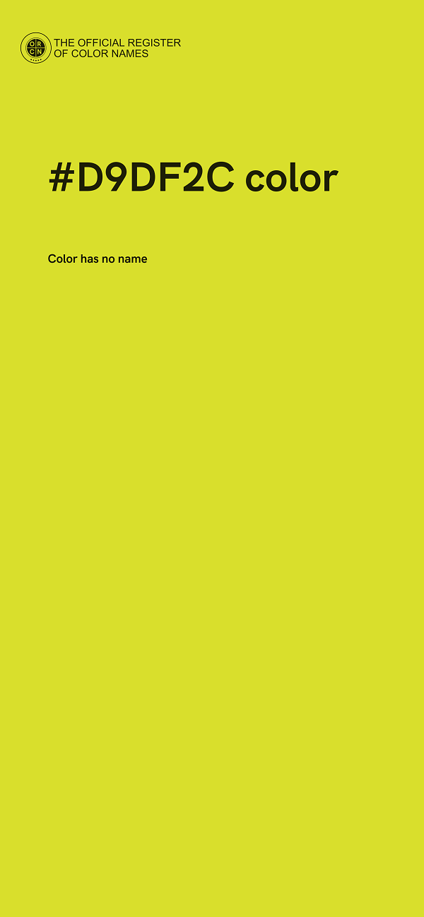 #D9DF2C color image