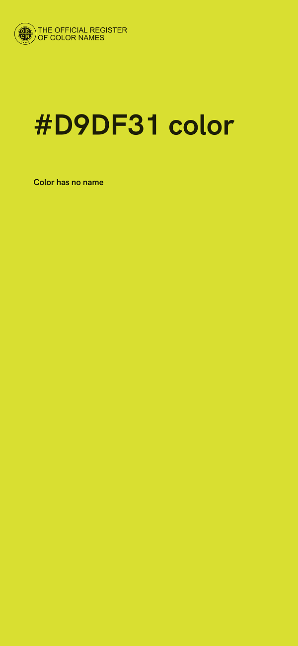#D9DF31 color image