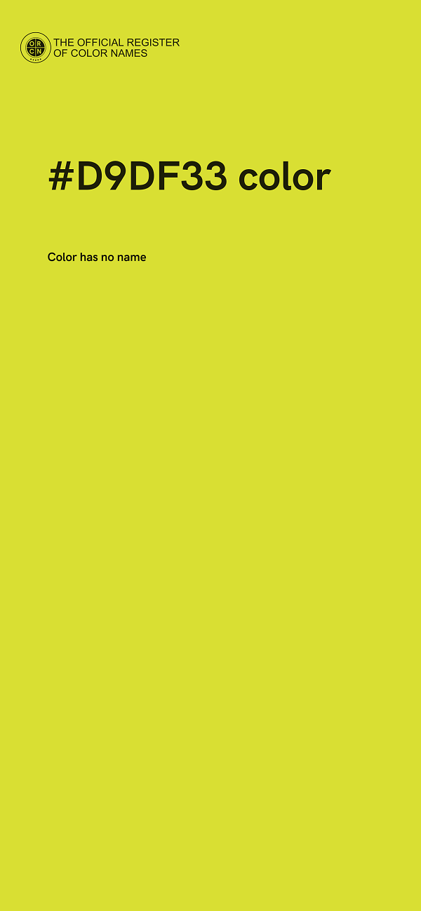 #D9DF33 color image