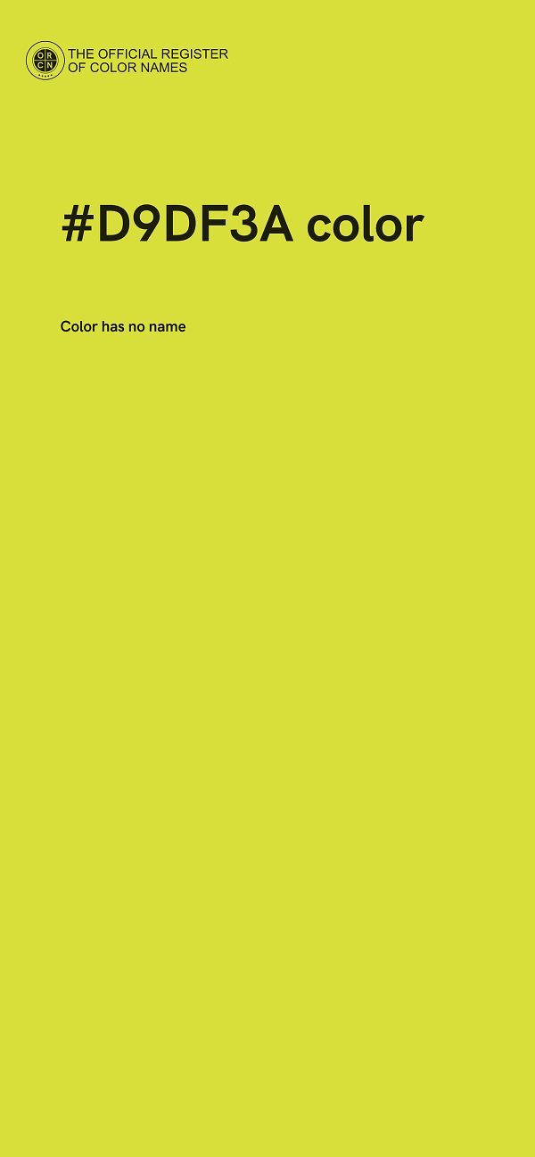 #D9DF3A color image