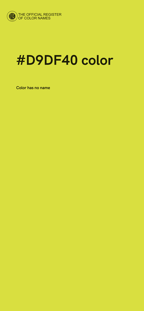 #D9DF40 color image