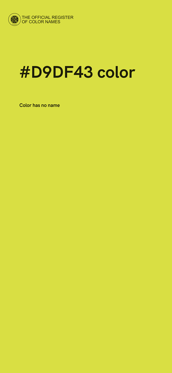 #D9DF43 color image