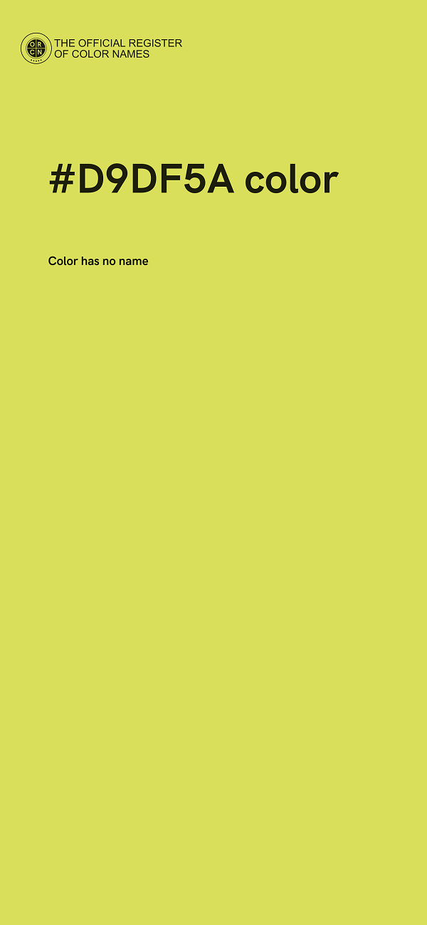 #D9DF5A color image