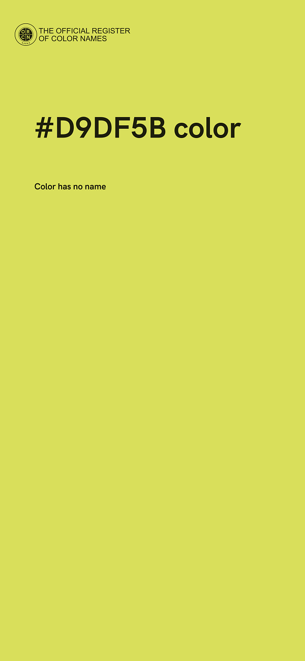 #D9DF5B color image