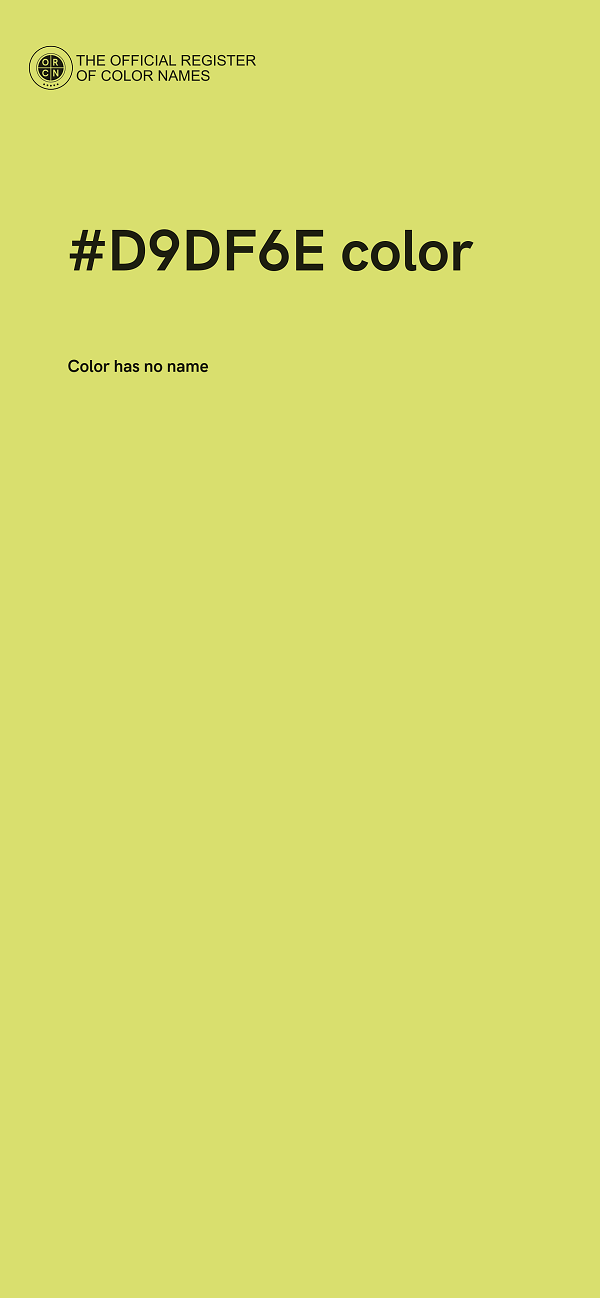 #D9DF6E color image