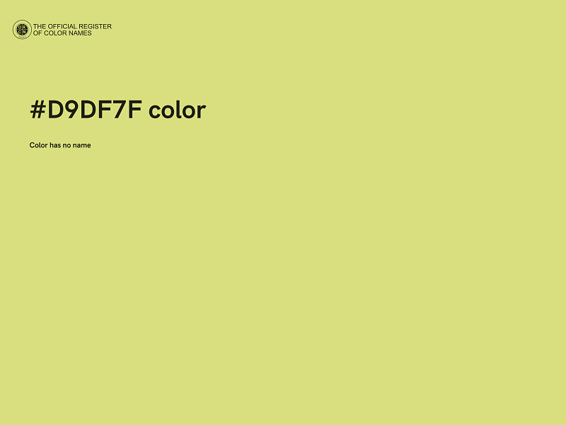 #D9DF7F color image