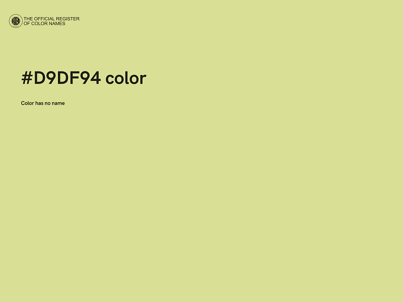 #D9DF94 color image